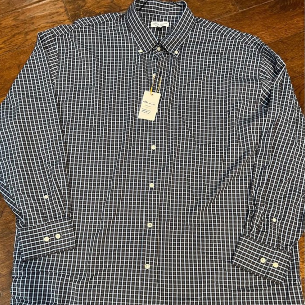 PETER MILLAT  -performance-button-up-shirt